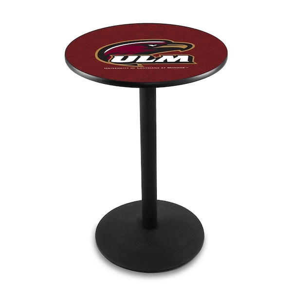 42" Blk Wrinkle Louisiana-Monroe Pub Table